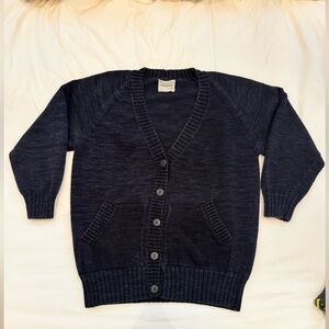 Misha & Puff “Pale Black” Pima Cotton Knit Cardigan | Button Front | Peru Made